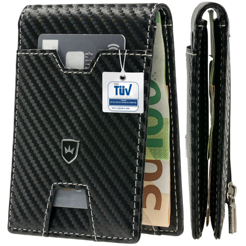 Slim wallet with coin compartment 